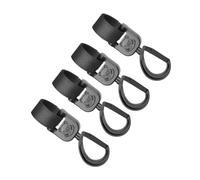 ARTSEWPLY Ganci per Passeggino 360° Rotanti in Plastica Set da 4 Pezzi Gancio a Strappo per Borse Accessori Multiuso per Passeggini Jogging e Marsupi Porta