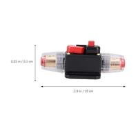 ARTSEWPLY Interruttore Automatico Ripristinabile Portafusibile per Protezione Audio Auto e Inverter Pulsante Reset Integrato Sovraccarico per Sistemi Audio Veicolari