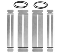 ARTSEWPLY Kit 4 Pezzi Protezione per Tastiera in Acciaio Inox per Chitarra e Basso Cuscinetti Sottili per Manutenzione e Lucidatura Tasti Accessori per Liutai con Elastici per Uso