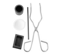 ARTSEWPLY Kit Fusione a Torcia 5 Pezzi Crogiolo in Grafite ad Alta Purezza, Stampo Lingottiera e Ciotola per Fondere Oro, Utensili per Laboratori Scientifici e Creazione di Gioielli