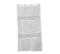 ARTSEWPLY Organizer da Doccia Rete Bianco con Appeso Accessori Bagno Compatto per Shampoo Balsamo e Detergenti Facile da Fissare Anelli per Mantenere Ordine e Pulizia nel Bagno