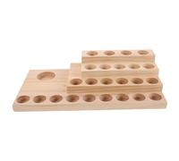 ARTSEWPLY Organizer Olio Essenziale in Legno con Ripiani e Fori da Espositore per Bottiglie Aroma Supporto Multifunzione per Aromaterapia su Tavolo