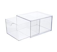 ARTSEWPLY Organizzatore Trasparente Impilabile per Cosmetici e Gioielli Scatola Storage Multifunzionale per Accessori e Componenti Elettronici per Ufficio e Vanity