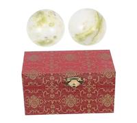 ARTSEWPLY Palle da Massaggio Baoding Cinesi 2 Pezzi in Pietra Verde per Esercizi Manuali, Sollievo dallo Stress, Miglioramento Articolazioni e Memoria, Adatte per Anziani e Benessere