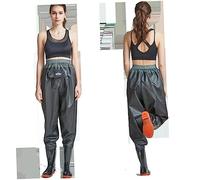 ARTSEWPLY Pantaloni a Metà Corpo Guadare Trampoliere Waders Uomini Impermeabili Trampolieri Per La Pesca a Mosca Trampolieri Alla Vita Cacciatore Pescare Pantaloni Da Pesca Black