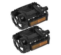 ARTSEWPLY Pedali Per Bici Piatti in Plastica Nera, Coppia Sostituibile Per Mountain Bike e Bici Da Strada, Pedali Per Ciclismo Leggeri Ampia Superficie Antiscivolo, Accessori Per Ciclismo All'aperto