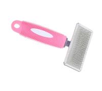 ARTSEWPLY Pettine Per Cani Pelo Per Sottopelo Impugnatura in Gomma e Perni in Acciaio Per Toelettatura Massaggio e Rimozione Efficiente Dei Peli Di Cane Gatto e Coniglio