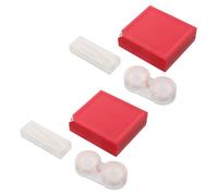 ARTSEWPLY Porta Lenti Contatto Doppio Scomparto Custodia per Lenti Portatile Finestra Trasparente Kit di Conservazione per Contatto Leggero per Uso Quotidiano e Viaggi