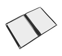 ARTSEWPLY Porta Menù Trasparente Pagine Facciate con Angoli Bianchi per Ristoranti Copertina Chiara per Visualizzazione Facile e Pratica del Menu
