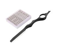 ARTSEWPLY Rasoio Per Sfoltire e Diradare i Chioma Manuale, Kit Professionale Con Nero e 10 Lame Affilate, Ergonomico Per Uso Domestico e Parrucchieri, Taglio Sicuro e Preciso