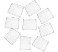 ARTSEWPLY Set 10 Piastre di Petri in Plastica 10X10 CM con Coperchio Piatti di Coltura per Microbiologia Botanica e Progetti Scientifici Contenitori Resistenti per Laboratorio e Scuole