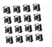 ARTSEWPLY Set 20 Pezzi Interruttore Pulsante Momentaneo 6x6x4,3mm 2 Piedini Per Pcb Mini Microinterruttore Touch Per Componenti Elettronici