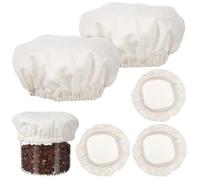 ARTSEWPLY Set 5 Coperture per Barattoli e Ciotole da 8-10 CM Bordo Elastico Coperchi Traspiranti Riutilizzabili per Fermentazione Pasta Madre e Lievitazione Pane