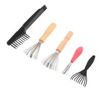 ARTSEWPLY Set 5 Pezzi Pulitore per Spazzole a Pettine con Ganci Rastrello e Spazzola Piccola per la Pulizia Profonda di Spazzole a Cuscino Accessorio Portatile Adatto per Uso Quotidiano e