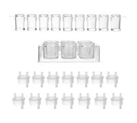 ARTSEWPLY Set da 17 Pezzi Piastra Sperimentale Trasparente in Plastica 6+9 Pozzetti e 15 Coperchi Strumento Chimico Multifunzionale per Laboratorio di Chimica Microbiologia e Analisi