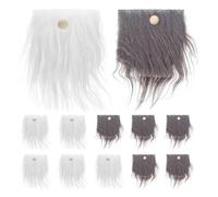 ARTSEWPLY Set da 24 Pezzi per Creazione Barba di Folletto Fai da Te Barbe in Peluche Pretagliate Grigie e Bianche 18X9 CM Naso e Palline in Legno per Decorazioni Stagionali e Lavoretti