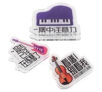 ARTSEWPLY Set da 3 Fermagli Porta-libri Musicali in Plastica a Forma di Nota Musicale, Clip per Spartiti di Pianoforte, Chitarra e Violino, Accessori per Studenti e Musicisti per Uso