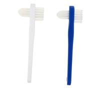 ARTSEWPLY Spazzola Per Protesi a Doppia Testa 2 Pezzi Per Pulizia Dentiera Testine Diverse Per Rimuovere Macchie e Mantenere Finitura Originale