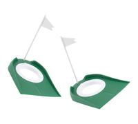 ARTSEWPLY Strumento per Putting da Golf in Plastica Cpe 2 Pezzi Tazza di Pratica per Buca di Putt Accessorio Portatile per Allenamento Golf Indoor ed Esterno
