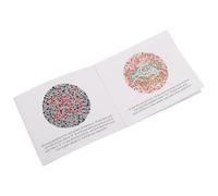 ARTSEWPLY Tabella di Esame Visivo per Daltonismo Grafico Colori Libro di Visiva Portatile in Inglese per Guida Sicura e Rilevazione Disabilità Visiva