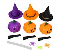 ARTSEWPLY Te per Halloween con Cappello Strega e Zucca Materiale per Clip Non Assemblate Decorazioni Costume Cosplay