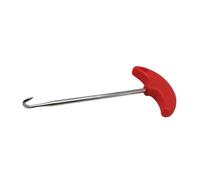 ARTSEWPLY Tenditore per Lacci delle Scarpe Design Curvo e Impugnatura Antiscivolo in Plastico e Metallo Rosso Manico Ergonomico per Pattini a Rotelle e Hockey