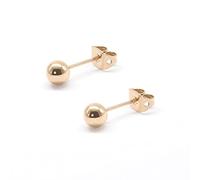 Artskin G23 titanio palla orecchini donne 5 mm ipoallergenico oro rosa ragazze orecchini per orecchie sensibili