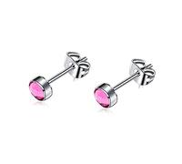 Artskin Orecchini a bottone in titanio per donna Orecchini da ragazza Orecchini rosa da uomo ipoallergenici senza nichel da 7 mm per orecchie sensibili