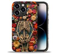 artslion Custodia estetica per iphone 15 Promax con motivo,Custodia protettiva antiscivolo antiurto e antigraffio Teschio ricamato in 3D progetto