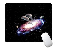 artslion Tappetino per mouse da gioco 240 x 200 mm con base in gomma antiscivolo - tappetino per mouse compatto e resistente per PC e computer portatile delfino interstellare modelli