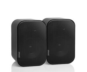 Artsound UNI30, set di 2 diffusori passivi, diffusore HiFi a 2 vie, 20-60 watt, montaggio a parete con snodo sferico, adatto a spazi fino a 40 m² come cucina, bar, magazzino, colore: nero.