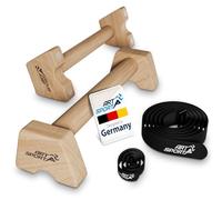 ArtSport Maniglie per flessioni in legno L - Parallettes antiscivolo per calisthenics, allenamento a casa e all’aperto, attrezzi fitness palestra