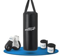 ArtSport sacco da boxe per bambini - sacco da boxe da 8 kg sospeso, inclusi guantoni da boxe, fasce e supporto da soffitto - set sportivo ideale per il pugilato dai 6 anni