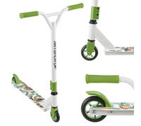 ArtSport Stunt Scooter Hawaiana - Monopattino acrobatico per bambini e ragazzi - Manubrio a 360°, ruote in alluminio da 100 mm - Monopattino bianco verde
