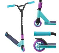 ArtSport Stunt Scooter Retro Purple - Monopattino acrobatico per bambini e ragazzi - Manubrio a 360°, ruote in alluminio da 100 mm - Monopattino blu viola nero