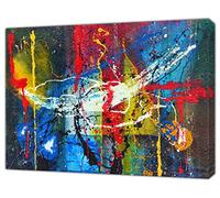 ARTSPRINTS Stampa su tela incorniciata con stampa astratta di Jackson Pollock, decorazione artistica da parete per la casa, 102 x 76 cm, profondità 38 mm
