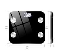 ARTSZY Bilancia pesapersone Bilancia Bluetooth APP intelligente Bilancia elettronica for la salute del corpo Misurazione del peso Bilancia for l'analisi del grasso corporeo (Color : Black)