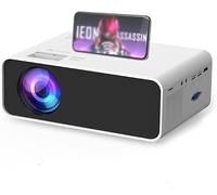 ARTSZY Proiettore LED E460 Mini proiettore for smartphone, Specchio wireless o USB for iPhone Telefono Android, Video Beamer WiFi (Color : A)