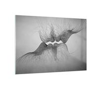 Quadro su Vetro 100x70cm Bacio amore coppia Stampe Immagini Moderni Murale