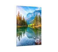 ARTTOR Moderno Quadro in Vetro 70x100 cm Verticale Paesaggi Foresta - 4456