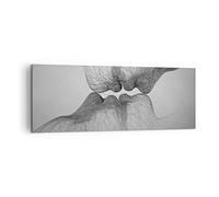 ARTTOR Moderno Quadro su Tela 140x50 cm Stampe da Parete Persone - 4967 | Bacio Amore Coppia Quadro Decorativo Grande XXL 1 pezzo Soggiorno Camera da Letto Arte da Parete Decorazione da Parete ARTTOR