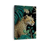 ARTTOR Moderno Quadro su Tela 50x70 cm Verticale Africa Animali - 5720
