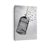 ARTTOR Moderno Quadro su Tela 50x70 cm Verticale Altro Animali - 4997