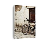 ARTTOR Moderno Quadro su Tela 50x70 cm Verticale Altro Città - 2667 | Strada Bicicletta Quadro Decorativo Piccolo Soggiorno Camera da Letto Decorazione da Parete Arte da Parete ARTTOR