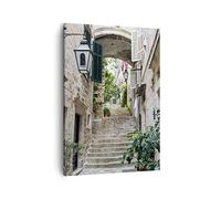 ARTTOR Moderno Quadro su Tela 50x70 cm Verticale Architettura Città - 5150