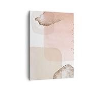 ARTTOR Moderno Quadro su Tela 50x70 cm Verticale Astratto Pastello - 4618