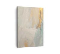 ARTTOR Moderno Quadro su Tela 50x70 cm Verticale Astratto Pastello - 5762 | CIAO Luminoso Minimalista Quadro Decorativo Piccolo Soggiorno Camera da Letto Decorazione da Parete Arte da Parete ARTTOR