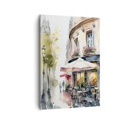 ARTTOR Moderno Quadro su Tela 50x70 cm Verticale Città Arte - 6177