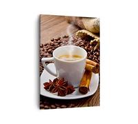 ARTTOR Moderno Quadro su Tela 50x70 cm Verticale Cucina - 2152 | Caffè Cioccolato Colazione Quadro Decorativo Piccolo Soggiorno Camera da Letto Decorazione da Parete Arte da Parete ARTTOR