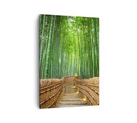 ARTTOR Moderno Quadro su Tela 50x70 cm Verticale Paesaggi Foresta - 3979 | Bambù Pianta Quadro Decorativo Piccolo Soggiorno Camera da Letto Decorazione da Parete Arte da Parete ARTTOR
